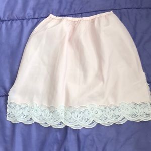 Vintage pale pink slip skirt -pending sale